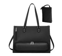 Women’s PU Laptop Tote - Spacious Handbag with Organized Compartments, Fashionable Work Bag for Phone Tablet Books Food Drinks Lightweight Travel Friendly Design, Ideal for School College Business Tra