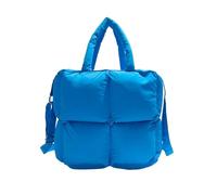 Women Shoulder Messenger Bag Cotton Filled Down Winter Handbag Large Capacity Square Puff Tote(Color1)
