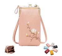 Women Sling Cross, Sling Bags for Women Crossbody Travel, Includes a Phone Holder and Credit Card Slot to Prevent Loss (Light Pink)