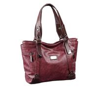 Women Tote Handbags, Retro Soft Leather Hobo Purses, Fashion Crossbody Large Shoulder Bags With Adjustable Strap, For School Work Travel Shopping, Gift For Girl (Burgundy)