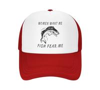 Women Want Me Fish Fear Me Baseball Cap Classic Snapback Dad Trucker Hat for Men Women Unisex Casquette