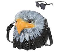 Women Weird Halloween Eagle Purse Handbag, Men Unique Novelty Crossbody, Gothic Cartoon Eagle Shaped Shoulder Bag