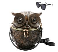 Women Weird Halloween Owl Purse Handbag, Men Unique Novelty Crossbody, Gothic Cartoon Owl Shaped Shoulder Bag