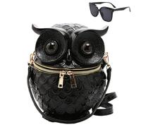 Women Weird Halloween Owl Purse Handbag, Men Unique Novelty Crossbody, Gothic Cartoon Owl Shaped Shoulder Bag