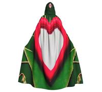 WOmeng Cape à capuche pour adulte avec imprimé amour pour la Saint-Valentin, cosplay, carnaval, bal masqué, fête, accessoire