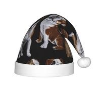 WOmeng Chapeau de Noël imprimé bouledogues anglais pour enfants et adultes - Couvre-chef de Noël, Nouvel An