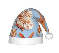 WOmeng Chapeau de Noël imprimé étoile de mer et coquillages pour enfants et adultes - Couvre-chef de Noël, Nouvel An