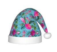 WOmeng Chapeau de Noël imprimé Hello Hawaï pour enfants et adultes - Couvre-chef de fête de Noël et Nouvel An