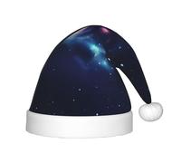 WOmeng Chapeau de Noël imprimé univers galaxie espace pour enfants et adultes, couvre-chefs de fête, Noël, Nouvel An, célébrations festives