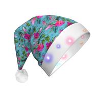 WOmeng Chapeau de Noël pour adulte imprimé Hello Hawaï Accessoire lumineux de Noël Nouvel An