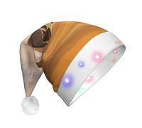 WOmeng Pyramides d'Égypte Chapeau de Noël lumineux pour adulte Accessoire de fête de Noël Nouvel An