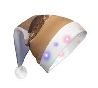 WOmeng Pyramides d'Égypte Chapeau de Noël lumineux pour adulte Accessoire de fête de Noël Nouvel An