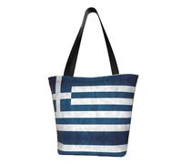 WOmeng Sac à bandoulière polyvalent avec imprimé drapeau grec pour voyage, plage, usage quotidien, grand espace de rangement