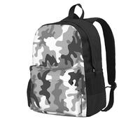 Womeng Sac à dos de grande capacité avec imprimé camouflage numérique pour adultes, voyage, école, trajet, randonnée, usage quotidien au bureau
