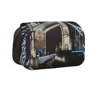 WOmeng Tower Bridge in London Trousse polyvalente avec compartiments pratiques et fournitures de bureau Grande capacité