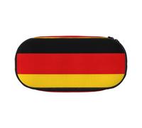 WOmeng Trousse à crayons légère et pratique avec imprimé drapeau de l'Allemagne - Pour l'école, les voyages, le bureau - Utilisation polyvalente, Noir , Taille unique, Organiseur de sac