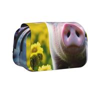 WOmeng Trousse polyvalente avec compartiments pratiques et grande capacité Motif cochon de viol