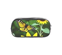 Womeng Trousse transparente avec imprimé tournesol et papillon pour enfants, garçons et filles