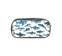 Womeng Trousse transparente motif requin avec différents gestes imprimés pour enfants, garçons et filles
