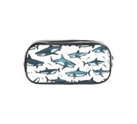 Womeng Trousse transparente motif requin avec différents gestes imprimés pour enfants, garçons et filles