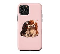 Womens 2 Puppies Two Tricolor Cavalier King Charles Spaniel Coque pour iPhone 11 Pro