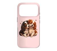 Womens 2 Puppies Two Tricolor Cavalier King Charles Spaniel Coque pour iPhone 17 Pro
