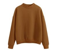 Women's 2026 Fall Mockneck Sweatshirt Solid Color Pull Over Top with Soft Fabric and Comfortable Fit