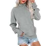 Women's 2026 Mock Neck Sweatshirt Long Sleeve Pullover with Pocket Casual Fall Clothing