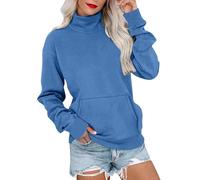 Women's 2026 Mock Neck Sweatshirt Long Sleeve Pullover with Pocket Casual Fall Clothing