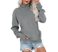 Women's 2026 Mock Neck Sweatshirt Long Sleeve Pullover with Pocket Casual Fall Clothing