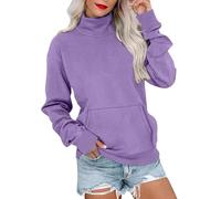Women's 2026 Mock Neck Sweatshirt Long Sleeve Pullover with Pocket Casual Fall Clothing