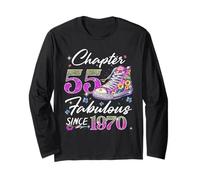 Women's 55th Birthday Floral Made in 1970 Gifts 55 Years Old Manche Longue