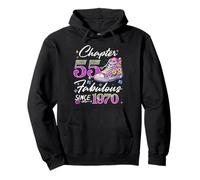 Women's 55th Birthday Floral Made in 1970 Gifts 55 Years Old Sweat à Capuche
