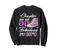 Women's 55th Birthday Floral Made in 1970 Gifts 55 Years Old Sweatshirt