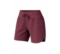 Women's Active 7 Inseam Athletic Long Running High Wasistband Shorts, Fast-Drying Lightweight Shorts with Zipper Pocket (Red,TTG)