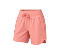 Women's Active 7 Inseam Athletic Long Running High Wasistband Shorts, Fast-Drying Lightweight Shorts with Zipper Pocket (Orange,3TG)