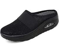 Women's Air Cushion Slip-on Walking Shoes- Orthopedic Diabetic Walking Shoes, Breathable Casual Air Cushion Slip-on Shoes Outdoor Walking Sneakers (Black,42)