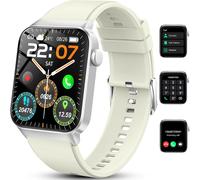 Women's And Men's Smart Watch With Bluetooth Call Answer, 1.85 Inch Smartwatch 113+ Sports Watch, Sleep Monitor, Pedometer, Heart Rate Monitor, Ip68 Waterproof Smart Watch For Ios Android White