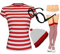 Women's and Men's Wo Is Nerdgeek Glasses Evening Dress Fresher Costume Book Day 3 & 4 Piece Set