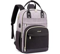 Women's Backpack 15.6 Inch Computer Backpack Leisure Backpack Pc Anti-Theft Backpack Female Backpack College Backpack For Girls Travel School Work Grey Black