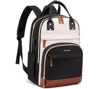 Women's Backpack Large 17 Inch Computer Backpack Leisure Backpack Pc Anti-Theft Backpack Female Backpack College Backpack For Girls Travel School Work Black Beige