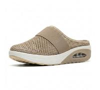 Women's Barefoot Backless Mule Sneakers, Lightweight Breathable Mesh No-Slip Sole with Arch Support, Casual Comfort Beach Sandals & Outdoor Footwear. (Khaki,38)