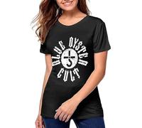 Women's Blue Oyster Cult T-Shirt Basic Crew Neck Tops Black XL