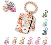 Women's Boho Beaded Wallet, 2025 New Boho Style Beaded & Tassel Decorated Keychain, Credit Card Wristlet Wallet (5)