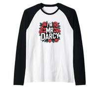 Womens Bookish Valentines Day I'm Mr Darcy is My Valentine Manche Raglan