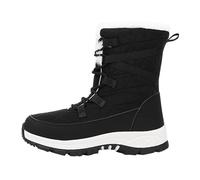 Women's Boots - Bottes de Neige antidérapantes imperméables pour Femme Grande Taille Chaudes épaisses en Peluche en Coton Bottes Hautes résistantes Sable Nouvelle Hiver (Black- 38)