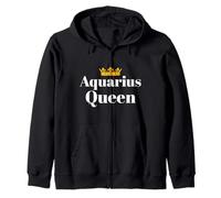 Womens Born in January February Aquarius Queen Zodiac Sweat à Capuche