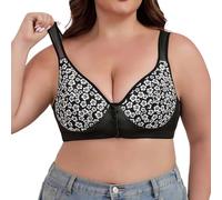 Women's Button Front Bra. Fashion Backless Comfortable Adjustable Straps and Cups. Seamless ., Black, XXL(Beige,4XL)