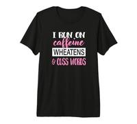 Womens Caffiene & Words Wheaten Terrier Dog Lover T-Shirt Haut de Gamme