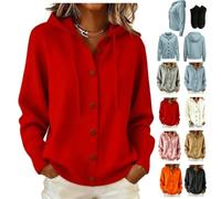 Womens Cardigan Sweaters Long Sleeve Button Down Knit Tops Hooded Sweater